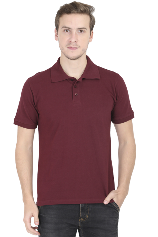 Men’s Plain Polo Half-Sleeve T-Shirt - Image 6