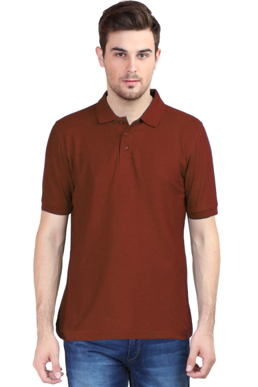 Men’s Plain Polo Half-Sleeve T-Shirt - Image 2