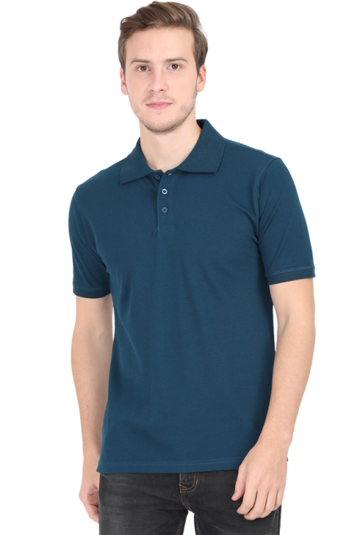 Men’s Plain Polo Half-Sleeve T-Shirt - Image 3